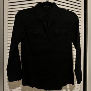 Theory linen 3/4 sleeve button up